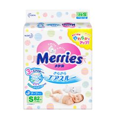 Túi bỉm Merries 84 miếng cho trẻ từ 4-8kg (Nhập khẩu Nhật Bản)