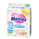 Túi bỉm Merries 84 miếng cho trẻ từ 4-8kg (Nhập khẩu Nhật Bản)