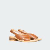 Giày sandals nữ gót phối vân gỗ ChristinA-Q XDN323