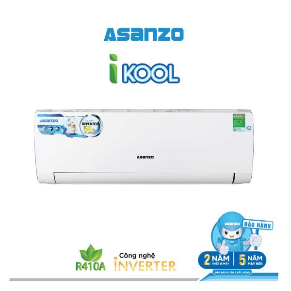 Điều hòa Asanzo Inverter 9000BTU 1 chiều dòng tiết kiệm ...