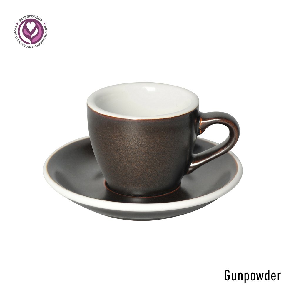 Egg 80ml Espresso Cup & Saucer (3 Potters)