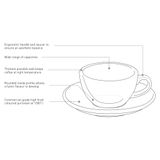 Ly cốc sứ Egg 200ml Cappuccino Cup & Saucer (dòng màu Potters)