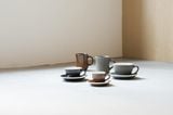 Ly cốc sứ Egg 200ml Cappuccino Cup & Saucer (dòng màu Potters)