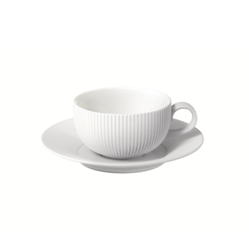 FLUTE - 250ML CUP AND SAUCER (WHITE)