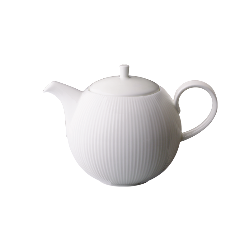 FLUTE - 600ML TEAPOT (WHITE)