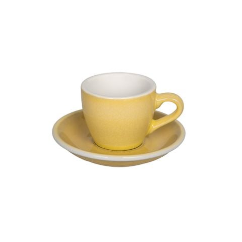 Ly cốc sứ Egg 80ml Espresso Cup & Saucer (Potters Colors)