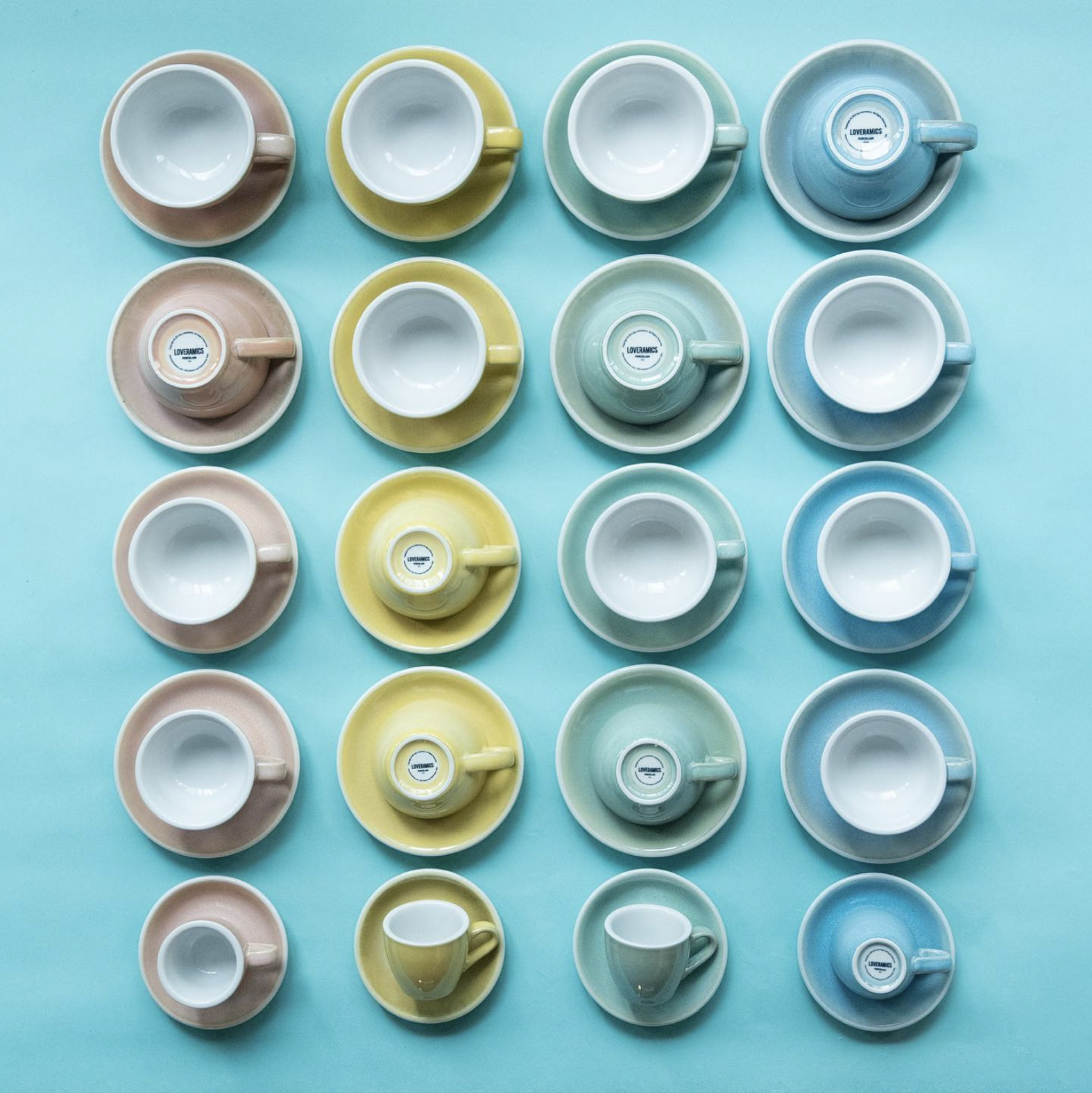 Egg 150ml Flat White Cup & Saucer (Potters Colors)