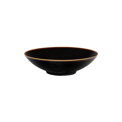 Đĩa sứ lớn STUDIO TENMOKU - 20CM SOUP PLATE (BLACK)