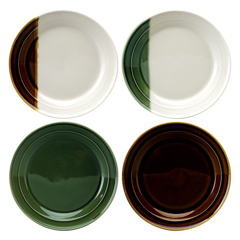 Bộ 4 dĩa sứ lớn SANCAI - SET OF 4 X 22.5CM SALAD PLATE (ASSORTED)