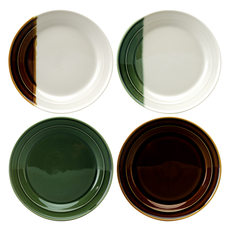 SANCAI - SET OF 4 X 22.5CM SALAD PLATE (ASSORTED)