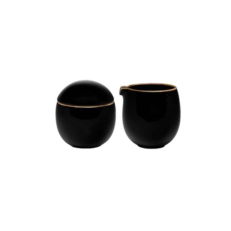 BÌnh sứ nhỏ đựng sữa STUDIO TENMOKU - 300ML SUGAR AND CREAMER (BLACK)