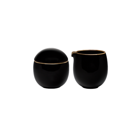 BÌnh sứ nhỏ đựng sữa STUDIO TENMOKU - 300ML SUGAR AND CREAMER (BLACK)