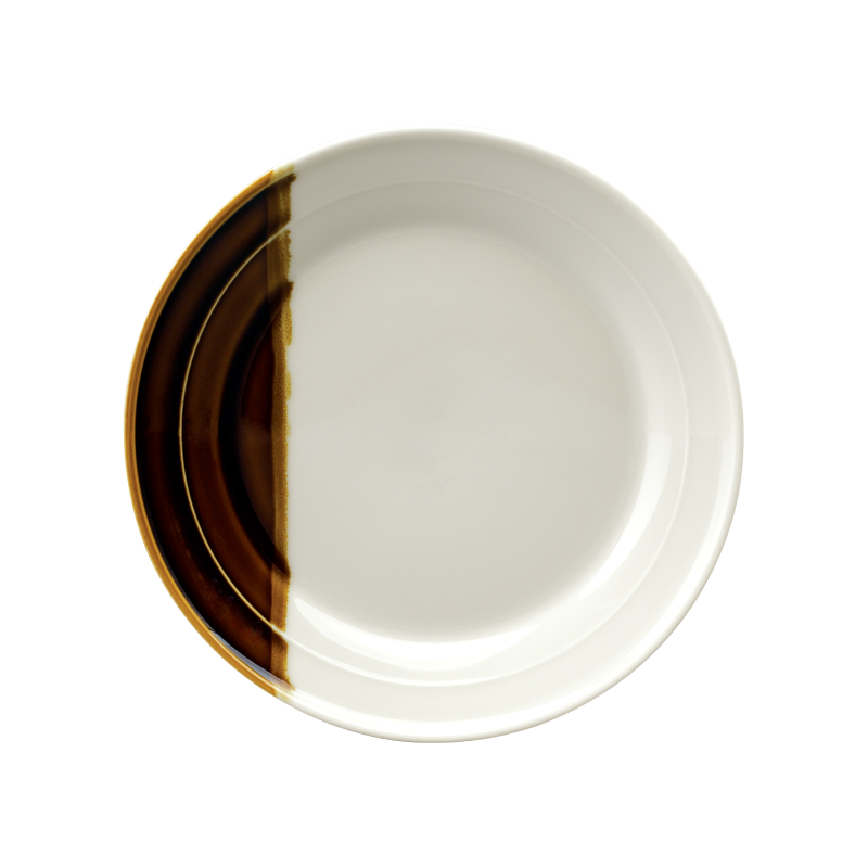 SANCAI - 22.5CM SALAD PLATE (CARAMEL) - Đĩa ăn sang trọng