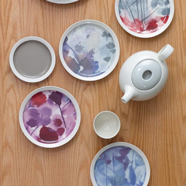 ER-GO!TAUPE - SET OF 4 X 20CM SALAD PLATE (CASCADE) (PATTERN ...