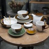 SANCAI - 22.5CM SALAD PLATE (CARAMEL) - Đĩa ăn sang trọng
