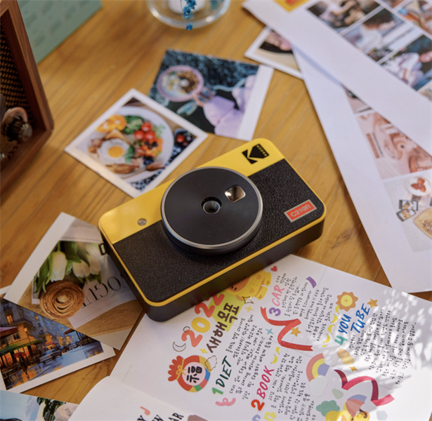 MUZIRI KINOKOO Schutzhülle Für Kodak Mini Shot 2 Retro – PU-Leder Tasche Mit Schultergurt, Für C210R 2-in-1 Kamera & Drucker, Schwarz