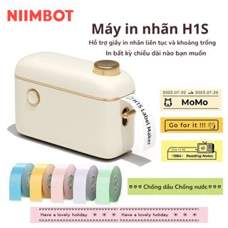 NIIMBOT H1S Máy in nhãn cầm tay Bluetooth phù hợp in label, nhãn trang trí cho văn phòng và gia đình - Bảo Hành 12T