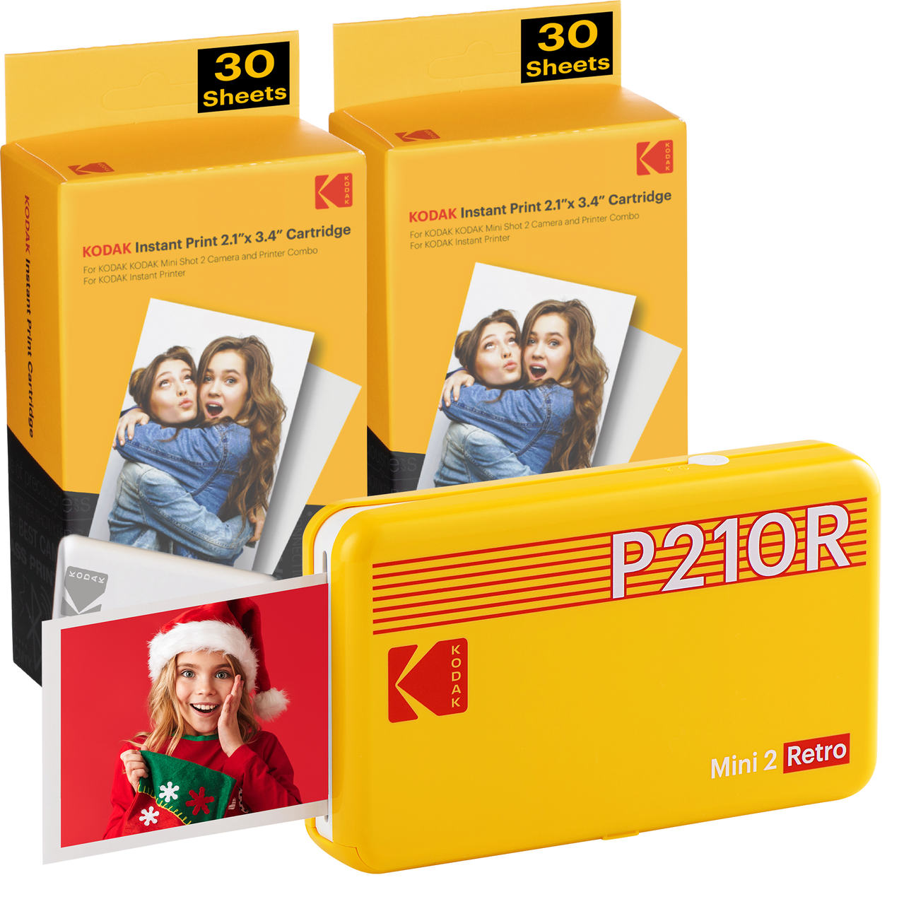 Máy in ảnh Kodak Mini 2 P210R - Bundle 60 tấm ảnh – Instax Trà Sữa