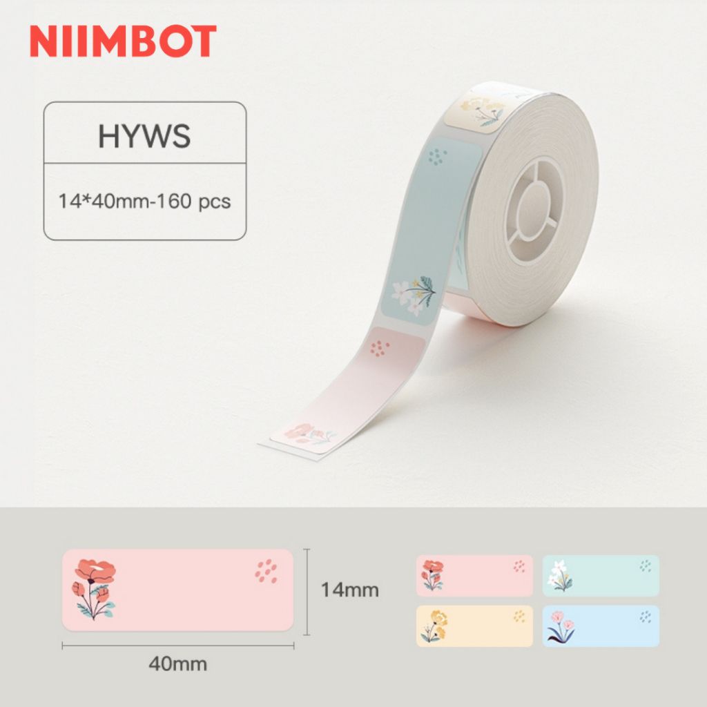 Giấy nhãn màu NIIMBOT dùng cho máy in label, nhãn dán H1S / D101 / D110 (D Series)