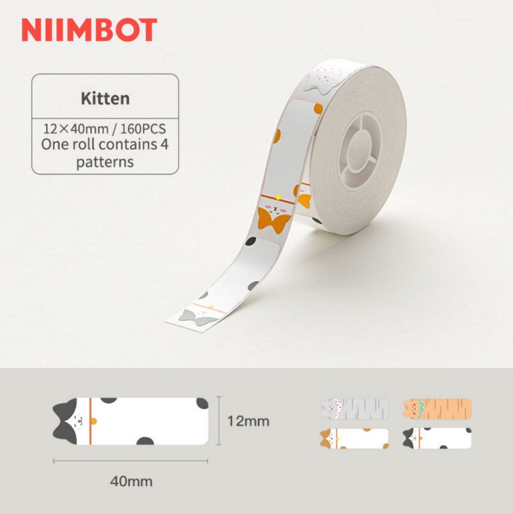 Giấy nhãn màu NIIMBOT dùng cho máy in label, nhãn dán H1S / D101 / D110 (D Series)