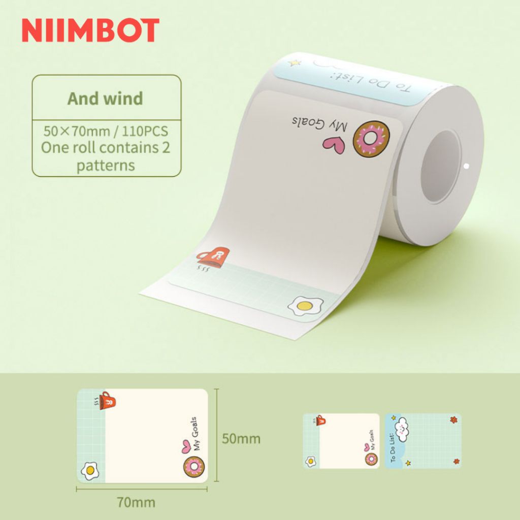 Giấy nhãn màu NIIMBOT dùng cho máy in label B21 / B1 (B Series)