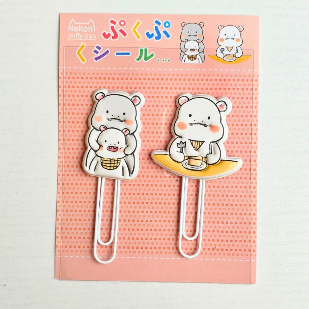 Bộ 2 ghim kẹp giấy tài liệu, ghim kẹp hồ sơ văn phòng hình thú cute dễ thương