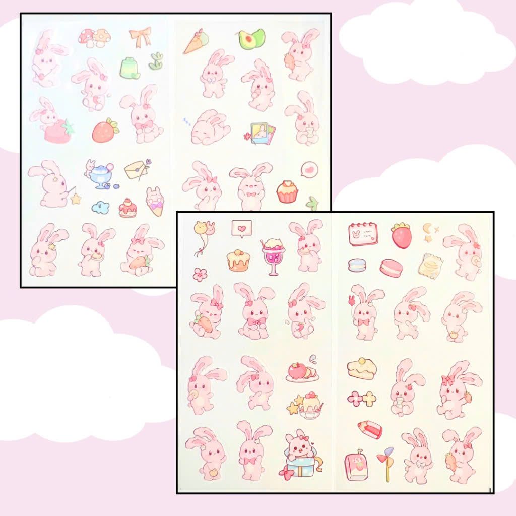 Sticker trong suốt - Bộ 4 miếng