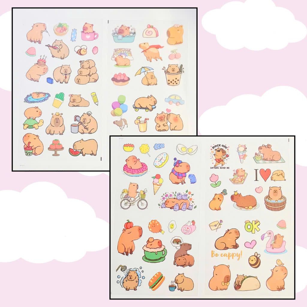 Sticker trong suốt - Bộ 4 miếng