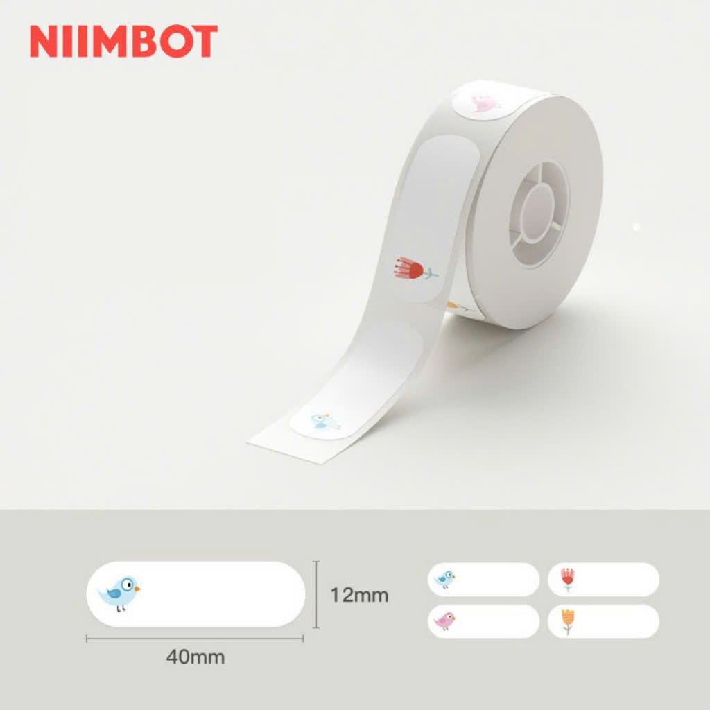Giấy nhãn màu NIIMBOT dùng cho máy in label, nhãn dán H1S / D101 / D110 (D Series)