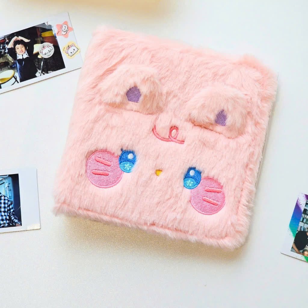 Album instax mini (40 tấm) - Album còng lông thú dễ thương, đựng được 40 hình ảnh instax mini