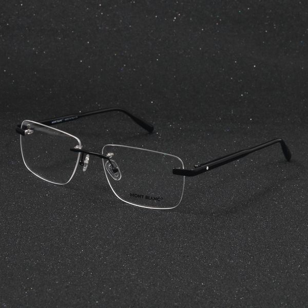  Gọng Kính Khoan Bắt Ốc Không Viền Titanium Nam Nữ Cao Cấp Montblanc MB0088O Full Box 