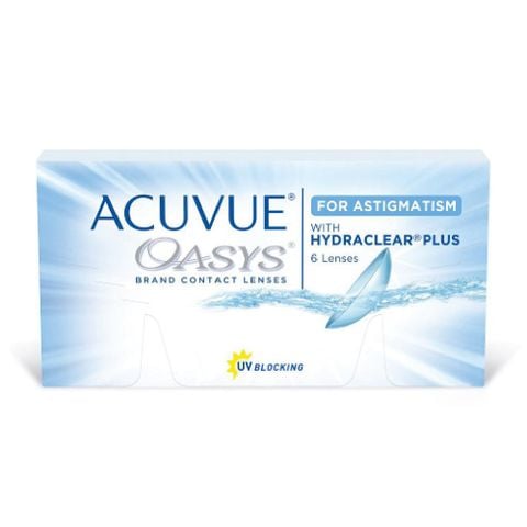  Kính Áp Tròng Cận Loạn Không Màu 2 Tuần Johnson & Johnson Acuvue Oasys 2 Week ASTIMATISM Chính Hãng 