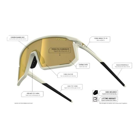  Tifosi Moab Sahara Kính Mát Thể Thao Chính Hãng - Tròng Golden 3 Len 1 Kính 