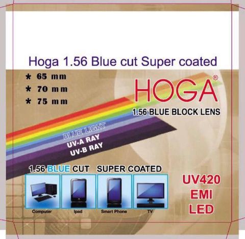  Tròng Kính Chống Ánh Sáng Xanh Hàn Quốc Hoga Blue Cut 1.56 / 1.61 