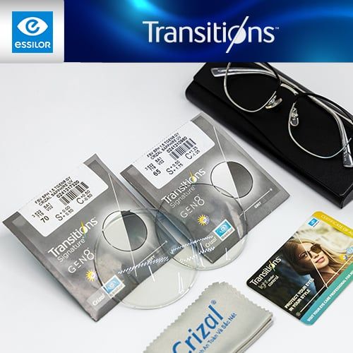  Tròng Kính Đổi Màu Essilor Transitions Style Colors Gen 8 Chính Hãng 