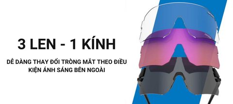  Kính Mát Thể Thao Tifosi Rail Chính Hãng - Bộ 3 Lens Tháo Lắp - Lắp Được Tròng Có Độ Cận Viễn Loạn 