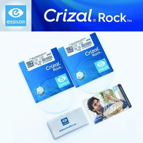  Tròng Kính Tròng Suốt Chống Ánh Sáng Xanh Pháp Essilor Crizal Rock Blue UV Capture Chính Hãng 