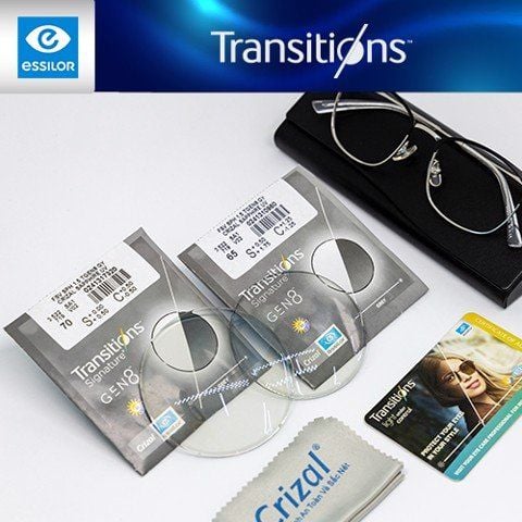  Tròng Kính Đổi Màu Essilor Transitions Style Colors Gen 8 Chính Hãng 1.50 