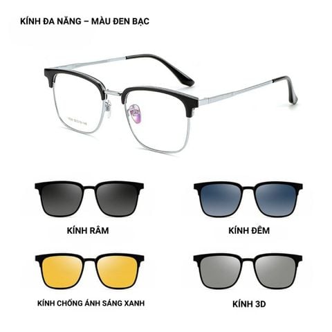  Kính Râm Cận Clip On 1808 Bộ 2 Kẹp Kính 