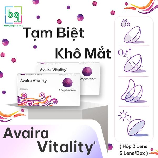  Kính áp tròng CooperVision Avaira Vitality [Hộp 3 Miếng] 