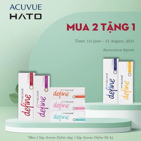  Kính Áp Tròng Màu 1 Ngày Johnson & Johnson 1 Day Acuvue Define Chính Hãng 