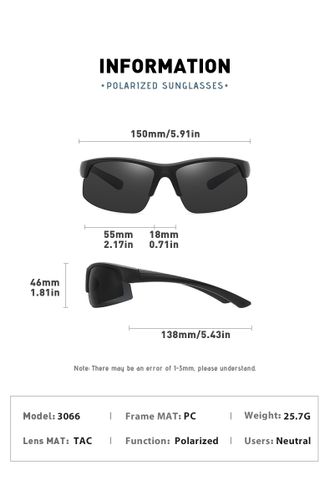  Kính Mát Thể Thao Phân Cực Polarized Jason 3066 