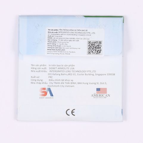  Đơn Tròng Lọc Ánh Sáng Xanh Signet Armolite Crystel Blu 1.56 