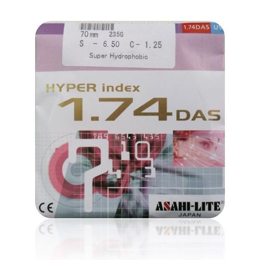  Tròng Kính Nhật Siêu Mỏng ASAHI-LITE SV 1.74 SHMC+ Double Aspheric Mỏng 2 Mặt Chính Hãng 