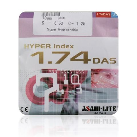  Tròng Kính Nhật Siêu Mỏng ASAHI-LITE SV 1.74 SHMC+ Double Aspheric Mỏng 2 Mặt Chính Hãng 