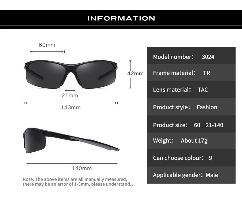  Kính Mát Kính Râm Đổi Màu Lái Xe Bán Đêm Phân Cực Polarized Lapola 3024 