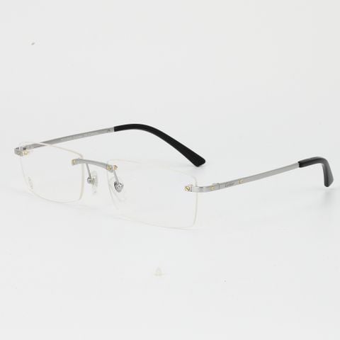  Gọng Kính Khoan Bắt Ốc Không Viền Nam Nữ Titanium Cartier CT0087O 