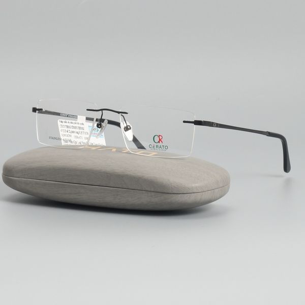  Gọng Kính Khoan Không Viền Hợp Kim Nam Nữ Hàn Quốc Cerato CR-6620 