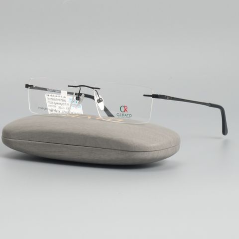  Gọng Kính Khoan Không Viền Hợp Kim Nam Nữ Hàn Quốc Cerato CR-6620 