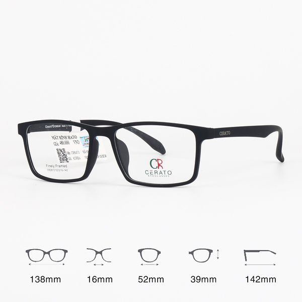  Gọng Kính Nam Nữ Hàn Quốc TR90 Dáng Chữ Nhật Cerato CR2812 